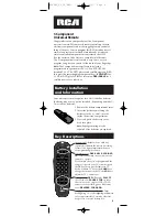 Preview for 3 page of RCA RCU300 - RCU 300 Universal Remote Control User Manual