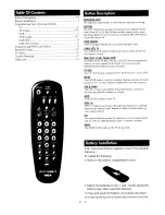 Preview for 2 page of RCA RCU300WB User Manual