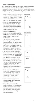 Preview for 17 page of RCA RCU900RF User Manual