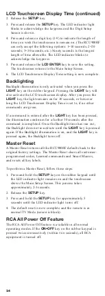 Preview for 24 page of RCA RCU900RF User Manual