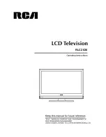 Preview for 1 page of RCA RLC2626 Operating Instructions Manual