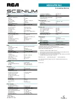 Preview for 2 page of RCA Scenium HD50LPW162 Specifications