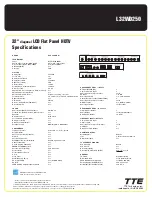 Preview for 2 page of RCA Scenium L32WD250 Specifications