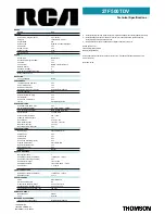 Preview for 2 page of RCA TruFlat 27F500TDV Technical Specifications