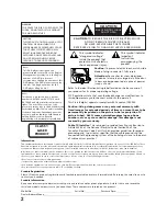 Preview for 2 page of RCA TruFlat 27F500TDV User Manual