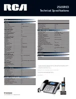 Preview for 2 page of RCA ViSYS 25450RE3 Specifications