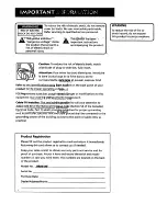 Preview for 2 page of RCA VR911HF User Manual