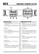 Preview for 4 page of RCS AUDIO-SYSTEMS VARES ESC-006 A Operating Instructions Manual