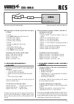 Preview for 9 page of RCS AUDIO-SYSTEMS VARES ESC-006 A Operating Instructions Manual