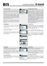 Preview for 6 page of RCS TP-200 IR Operating Instructions Manual