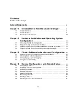 Preview for 4 page of Red Hat CLUSTER MANAGER - INSTALLATION AND Administration Manual