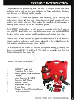 Preview for 3 page of RedBack Laser CXR880 Instruction Manual