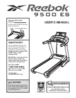 Reebok 9500 Es Treadmill User Manual preview