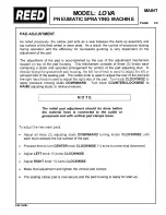 Preview for 45 page of REED LOHE VI Series Operation, Maintenance And Parts Manual