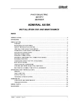 Preview for 2 page of Reer ADMIRAL AX BK Installation, Use And Maintenance Manual