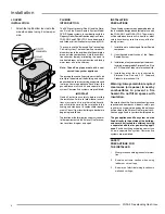 Preview for 8 page of Regency FG39-LPG2 Owners & Installation Manual