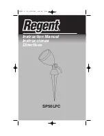 Regent SP50LPC Instruction Manual preview