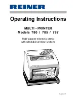 Preview for 1 page of Reiner 780 Operating Instructions Manual