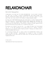 Preview for 2 page of RELAXONCHAIR RC-MK CLASSIC User Manual