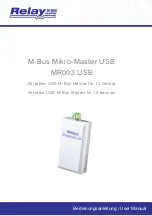 Preview for 1 page of Relay M-Bus Mikro-Master USB User Manual