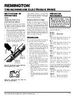 Preview for 34 page of Remington EL-7 14-inch Owner'S Manual