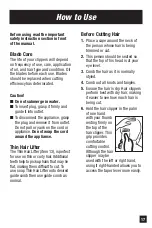 Preview for 17 page of Remington HC06A Use And Care Manual