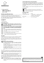 Preview for 1 page of Renkforce 1170563 Operating Instructions