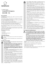 Preview for 7 page of Renkforce 1230936 Operator'S Manual