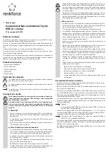 Preview for 5 page of Renkforce 1305503 Operating Instructions Manual