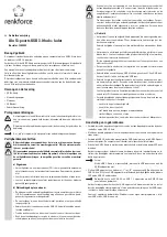 Preview for 7 page of Renkforce 1305503 Operating Instructions Manual