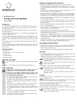 Preview for 3 page of Renkforce 1325938 Operating Instructions Manual