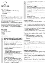 Preview for 3 page of Renkforce 1346299 Operating Instructions Manual