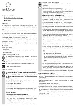 Preview for 4 page of Renkforce 1362916 Operating Instructions Manual