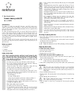 Preview for 3 page of Renkforce 1369190 Operating Instructions Manual