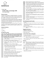 Preview for 5 page of Renkforce 1369190 Operating Instructions Manual