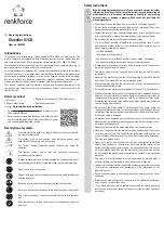 Preview for 4 page of Renkforce 1403324 Operating Instructions Manual