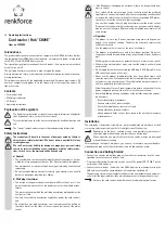 Preview for 3 page of Renkforce CR09E Operating Instructions Manual