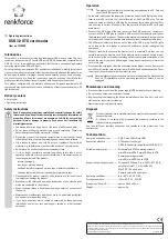 Preview for 2 page of Renkforce RF-4125750 Operating Instructions