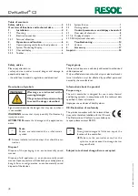 Preview for 2 page of Resol DeltaSol C2 Manual