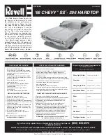 REVELL '66 Chevy SS-396 Hardtop Assembly Manual preview