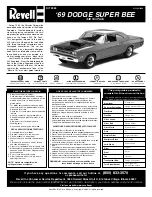 REVELL ‘69 DODGE SUPER BEE Assembly Manual preview