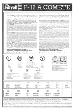 REVELL F-16 ACOMETE Manual preview