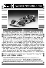 REVELL SAUBER PETRONAS C22 Assembly Manual preview