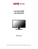 Revo 18.5" wide LED monitor User Manual preview