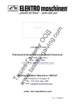 Preview for 74 page of Rheinland Elektro Maschinen GSEm 2200 SB Owner'S Manual