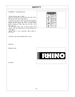 Preview for 28 page of RHINO 2347 QT Operator'S Manual