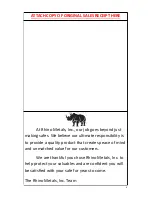 Preview for 2 page of RHINO Bighorn series Owner'S Manual