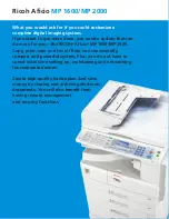 Preview for 2 page of Ricoh Aficio MP 1600 Brochure & Specs