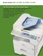 Preview for 2 page of Ricoh Aficio MP 161 Brochure & Specs