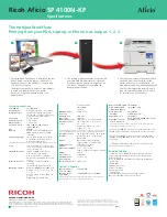 Preview for 4 page of Ricoh Aficio SP4100N-KP Specifications